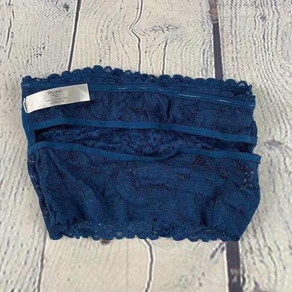 Mae Standard Longline Lace Bandeau Bralette Deep Ocean - Picture 6 of 6
